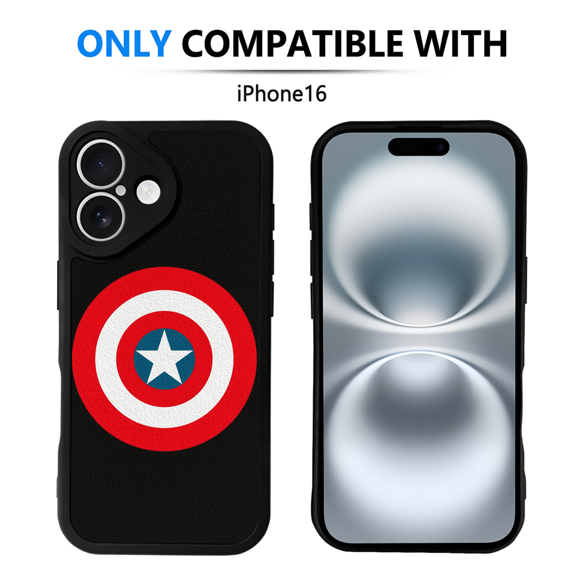 （画像用） アベンジャーズ The Avengers 【iPhone 16シリーズ対応】シリコンスマホケース（レザー調） 材質：シリコン